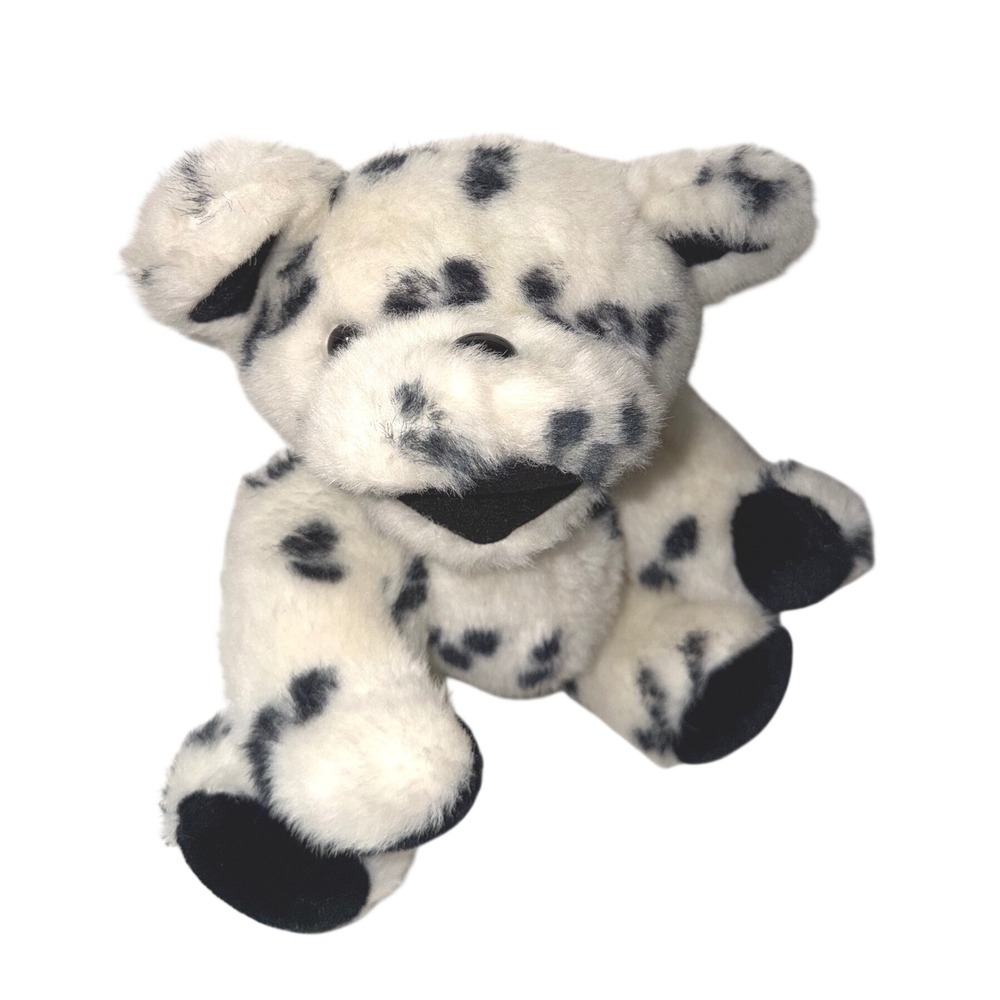 Steven Smith Stuffed Animals Dalmatian Dog Plush White Black Spotted Vintage